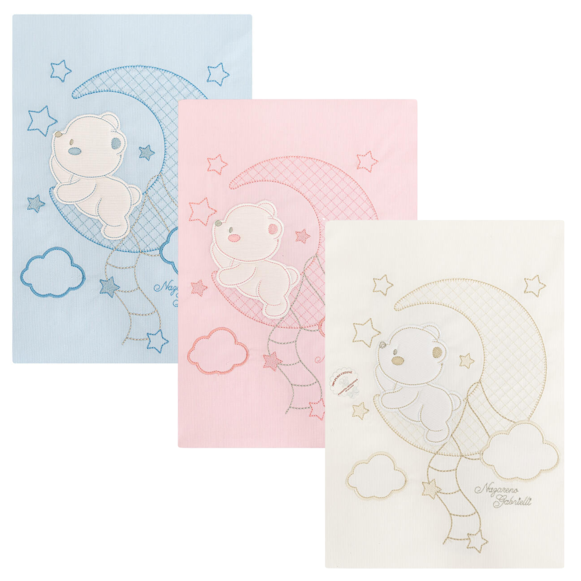 COPERTINA BabyCulla PIQUET RICAMATA Nazareno Gabrielli