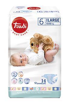 Pannolini trudi 6 extra LARGE 15/30kg 14 pannoli - Baby Shop Store