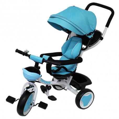 TRICICLO CON MANICO TRICYGO 2 IN 1 blu REVERSIBI - Baby Shop Store