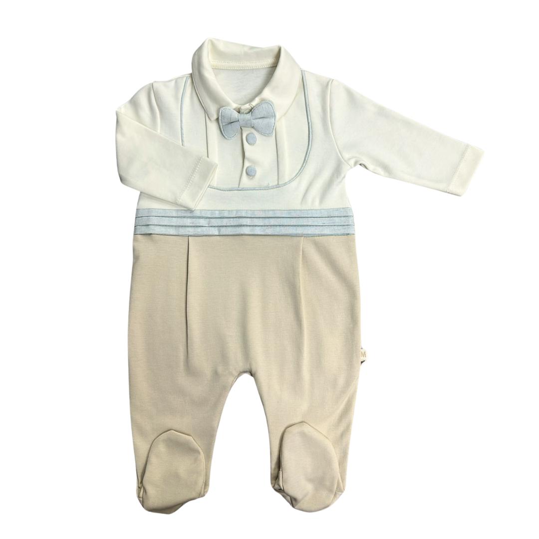 Tutina Neonato/ Bimbo Caldo Cotone con Pappillon
