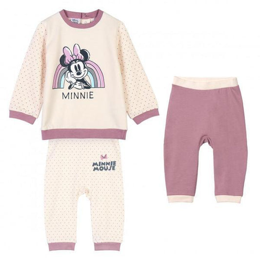 Tuta Minnie felpa e due paia di pantaloni cald cot - Baby Shop Store