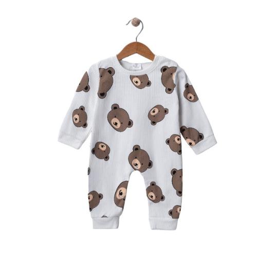 Tutina Neonato/ Bimbo cotone bianca orsetti