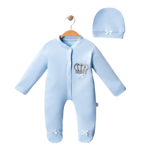 Tutina Neonato/ Bimbo Caldo Cotone+ Cappellino Corona