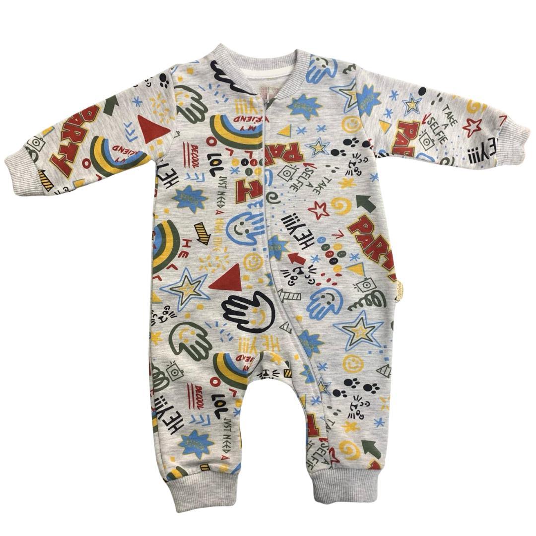 Tutina in cotone maschietto grigia - Baby Shop Store