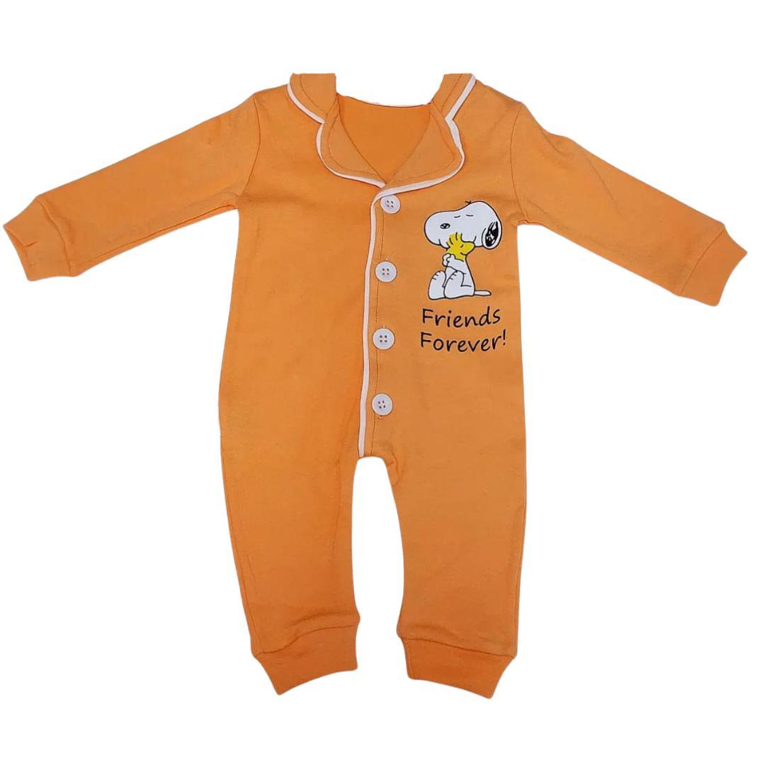 Tutina snoopie arancione in cotone - Baby Shop Store