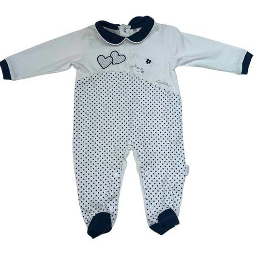 tutina in cotone les jolie blu pois orsetto femm. - Baby Shop Store