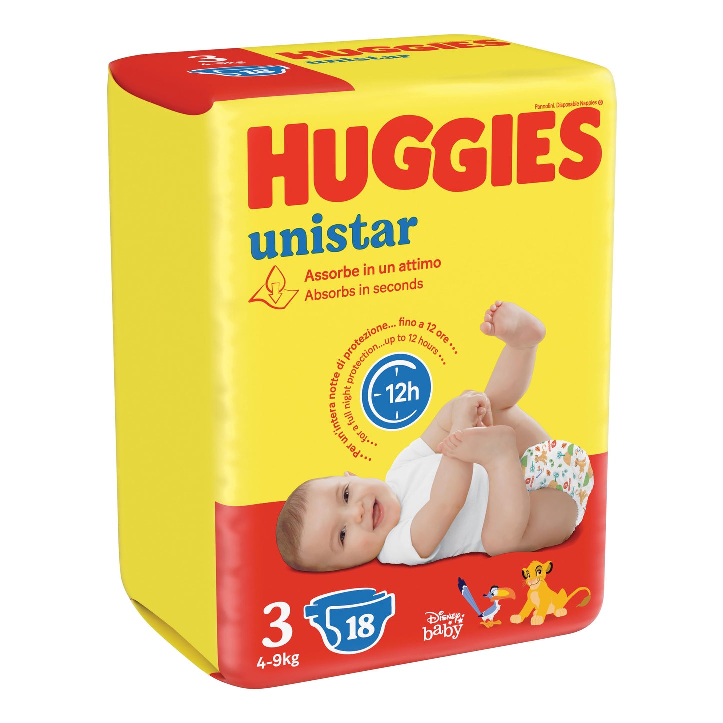 Pannolini Huggies Unistar 3. 18 pannolini 4-9kg - Baby Shop Store