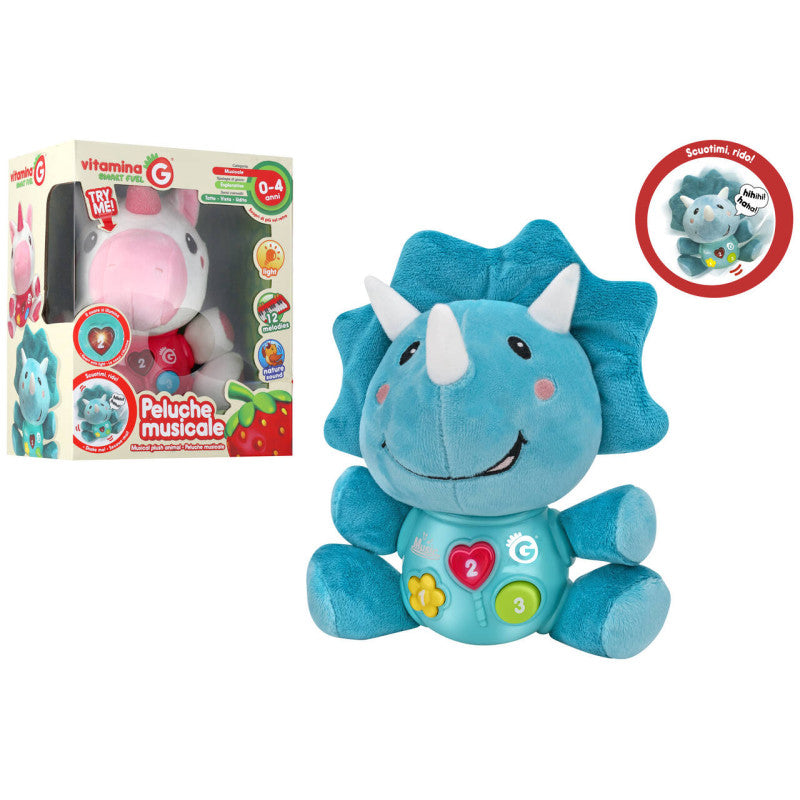 Peluche Musicale unicorno/rinoceronte