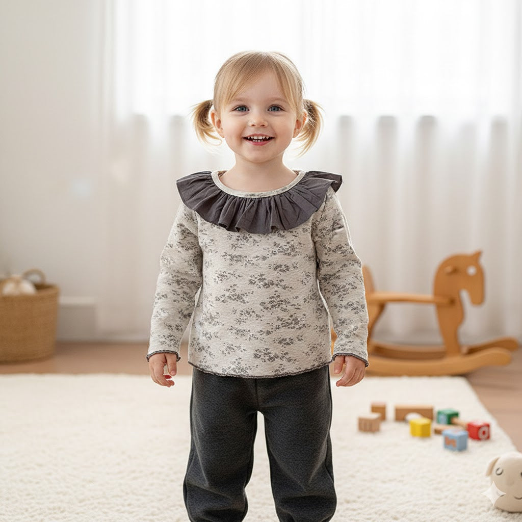 Completo Bimba "Dolce Charme" con Colletto Volant Estivo