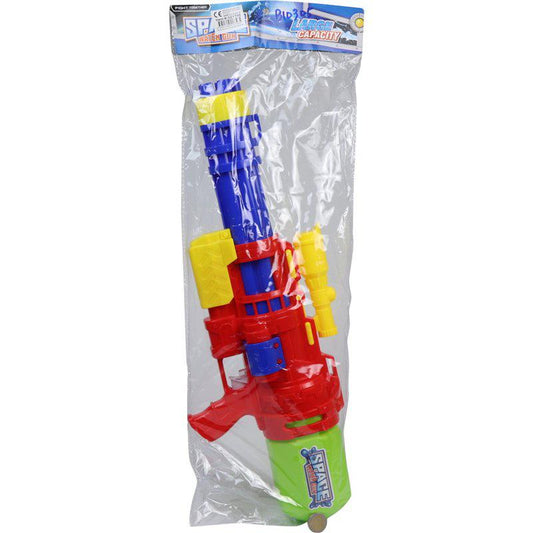 Pistola ad acqua rossa e blu