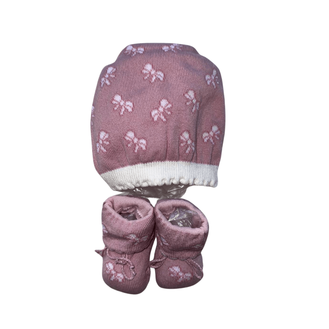 set cappelino e scarpette rosa caveja - Baby Shop Store